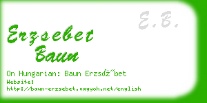 erzsebet baun business card